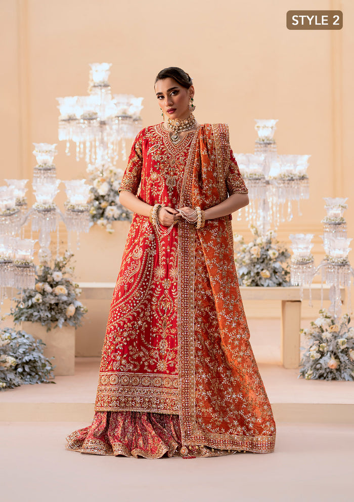 Aik Atelier | Wedding Festive 25 | LOOK 01 XL Medium Silk LONG SHIRT WITH FARSHI GHARARA