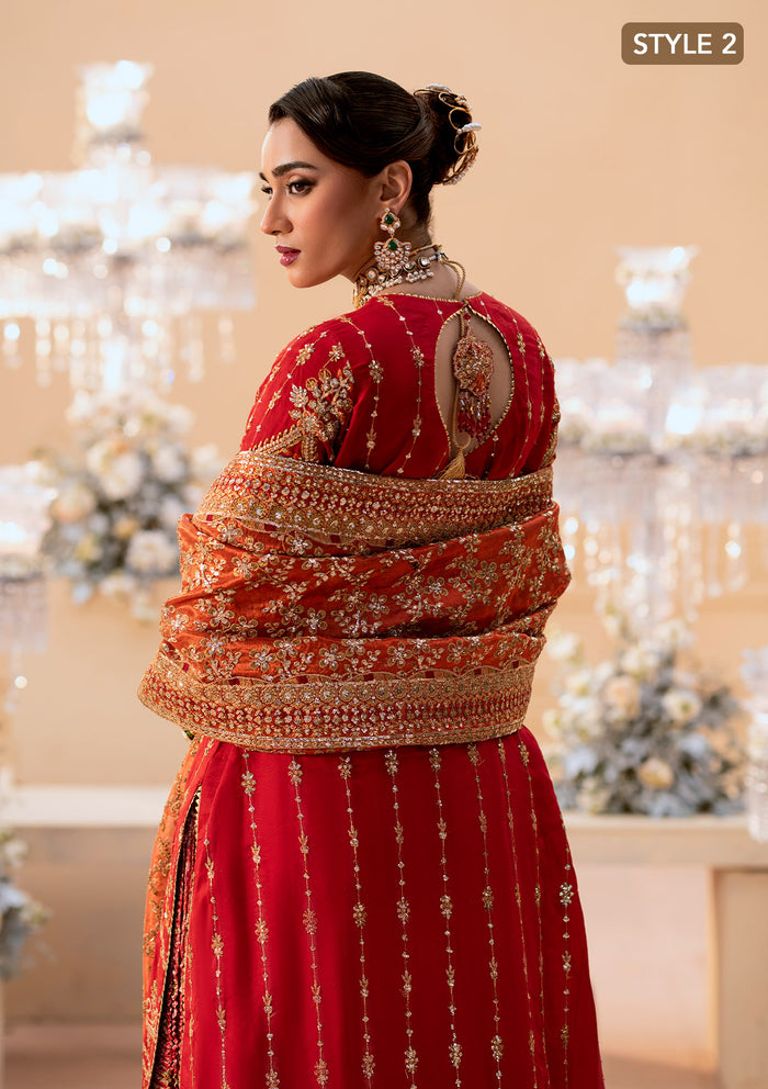 Aik Atelier | Wedding Festive 25 | LOOK 01 Custom Size Medium Silk LONG SHIRT WITH FARSHI GHARARA