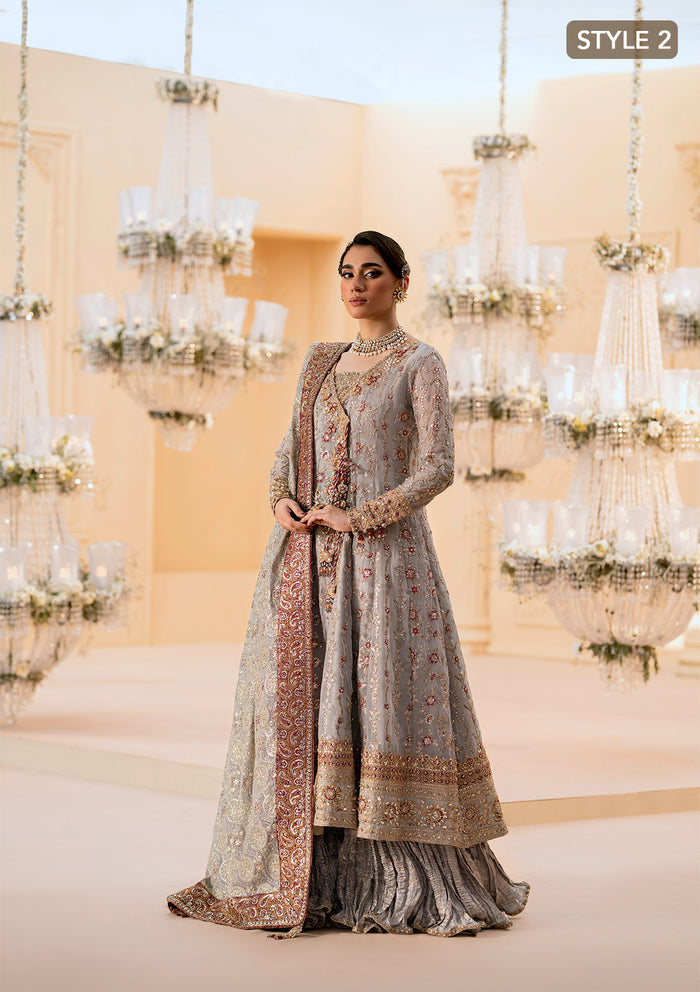 Aik Atelier | Wedding Festive 25 | LOOK 02 M Chiffon ANGRAKHA WITH CRUSHED SHARARA
