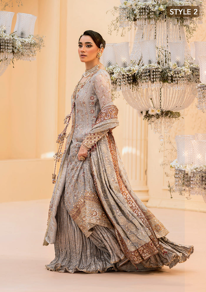 Aik Atelier | Wedding Festive 25 | LOOK 02 XL Chiffon ANGRAKHA WITH CRUSHED SHARARA