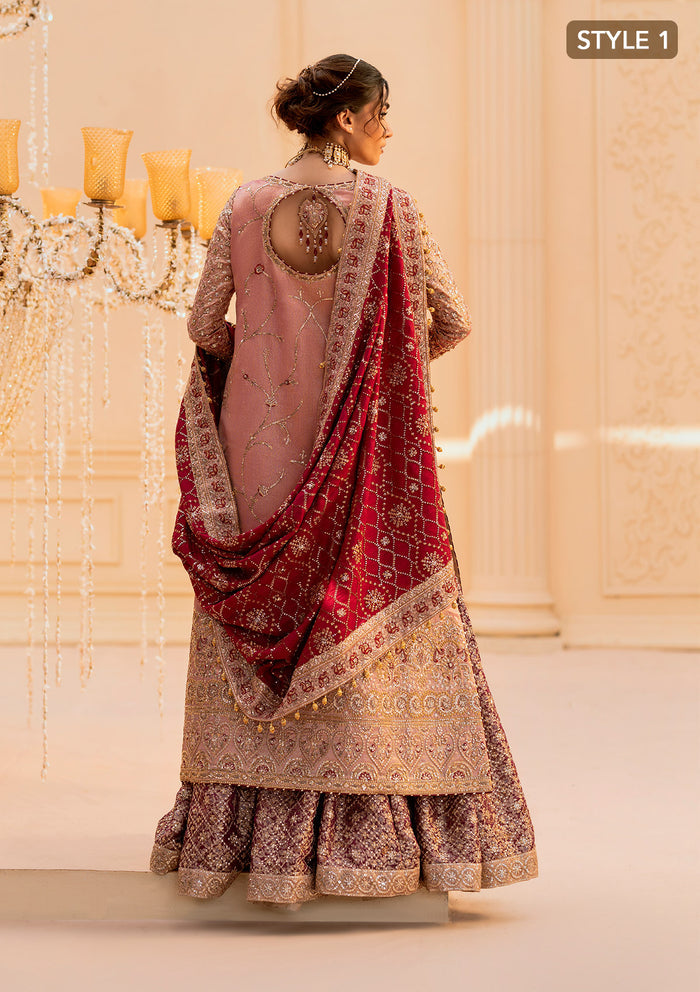 Aik Atelier | Wedding Festive 25 | LOOK 03 M Tissue LONG SHIRT WITH GHARARA