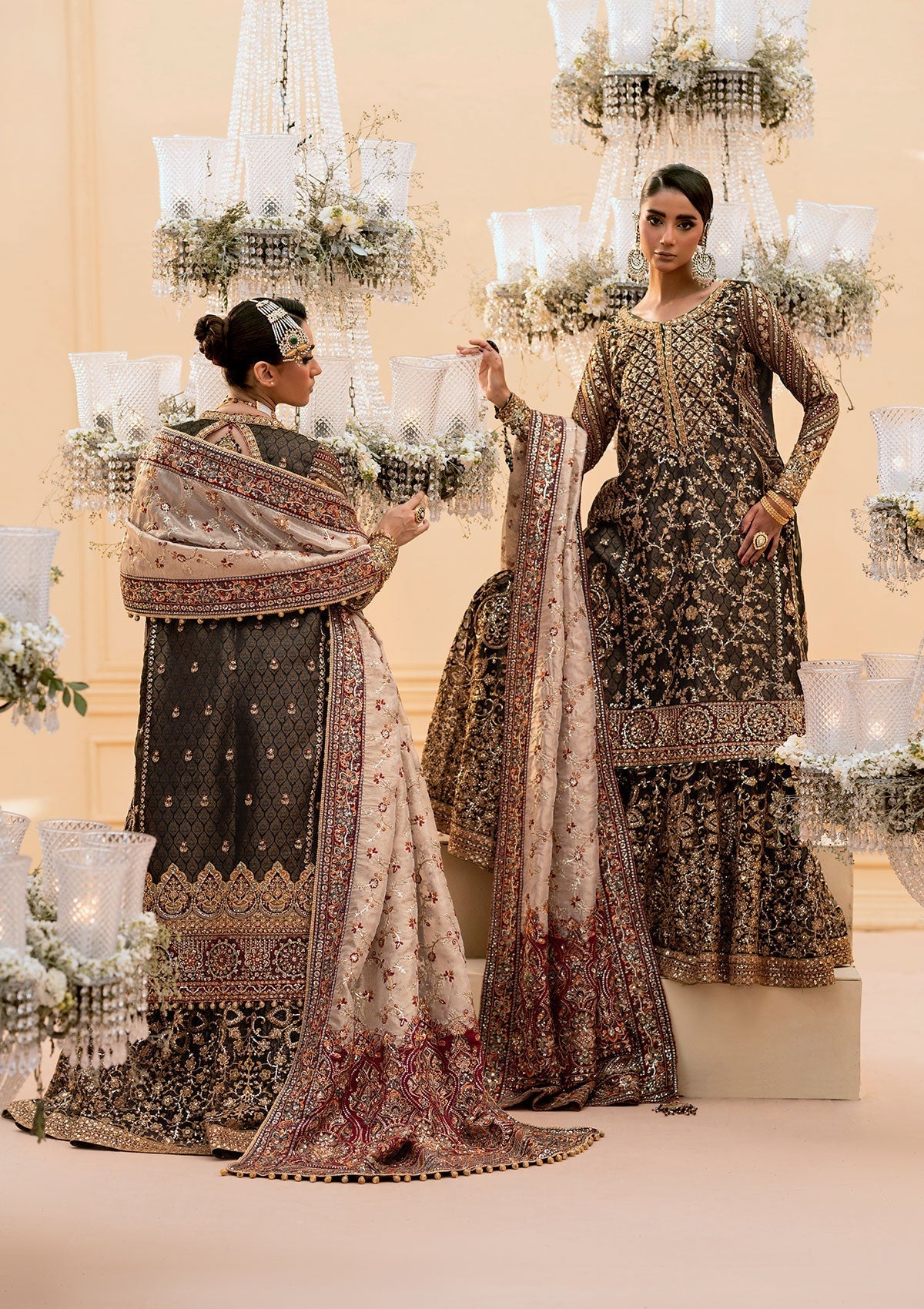 Aik Atelier | Wedding Festive 25 | LOOK 04 XS Organza LONG SHIRT WITH GHARARA