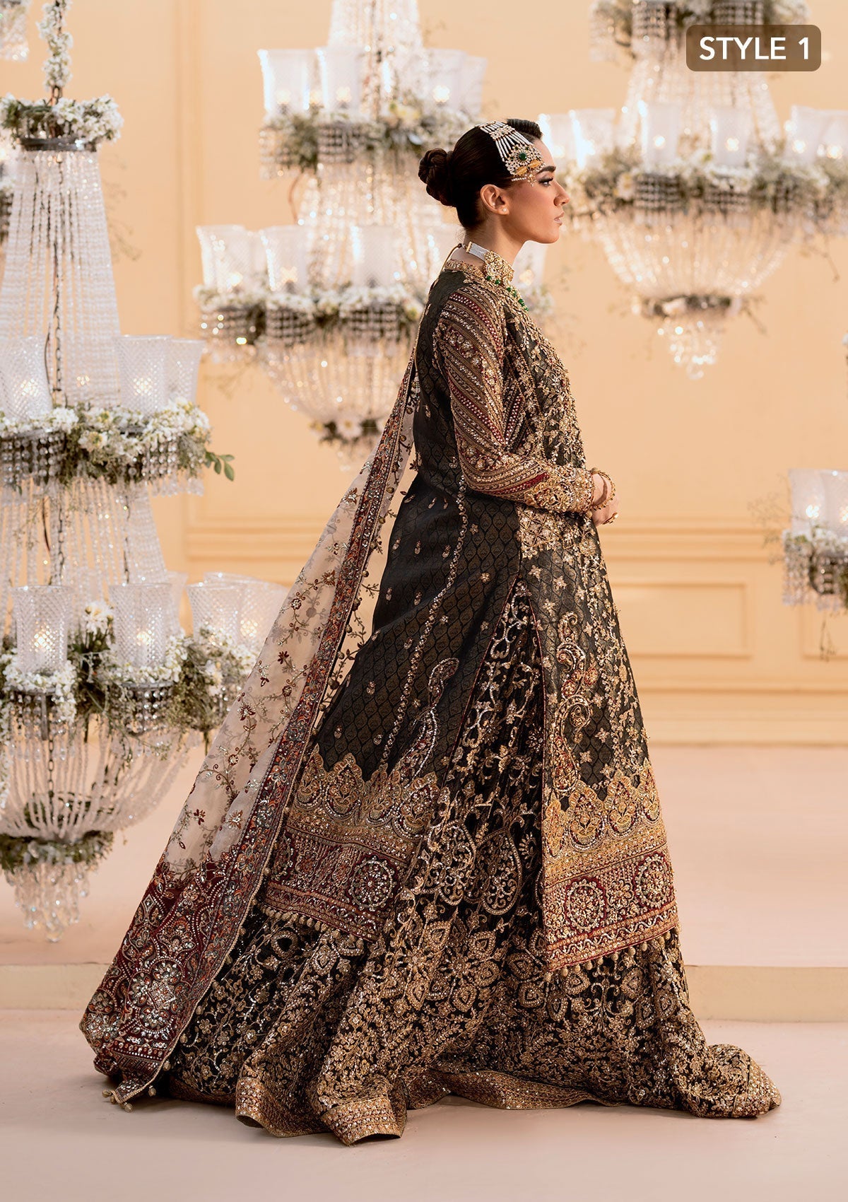 Aik Atelier | Wedding Festive 25 | LOOK 04 M Organza LONG SHIRT WITH LEHNGA