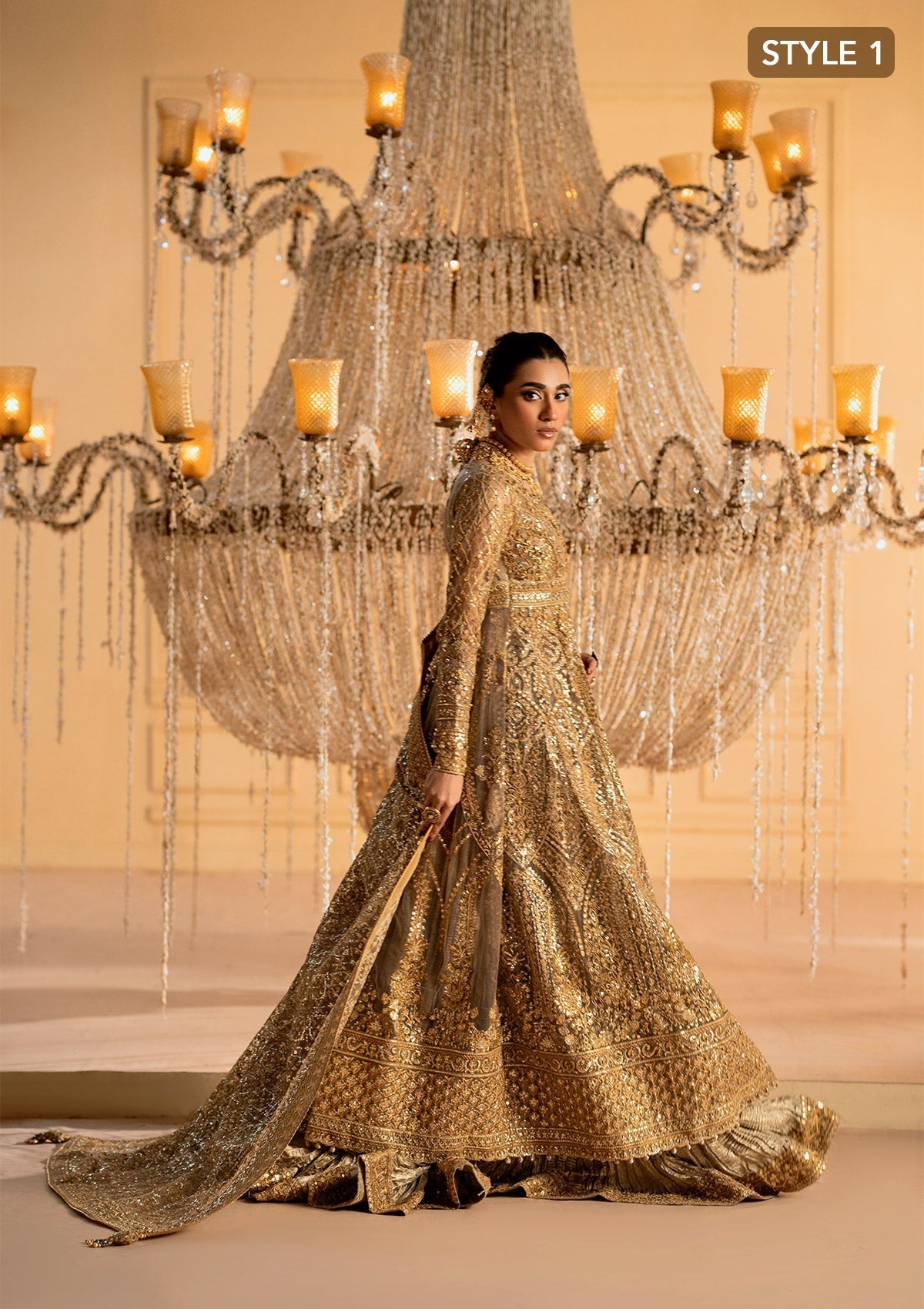 Aik Atelier | Wedding Festive 25 | LOOK 05 M Net KURTI WITH LEHNGA