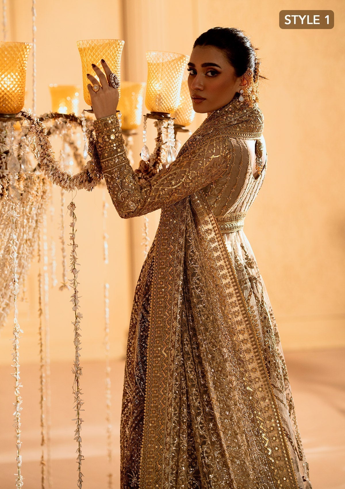 Aik Atelier | Wedding Festive 25 | LOOK 05 L Net KALIDAR WITH CRUSHED SKIRT
