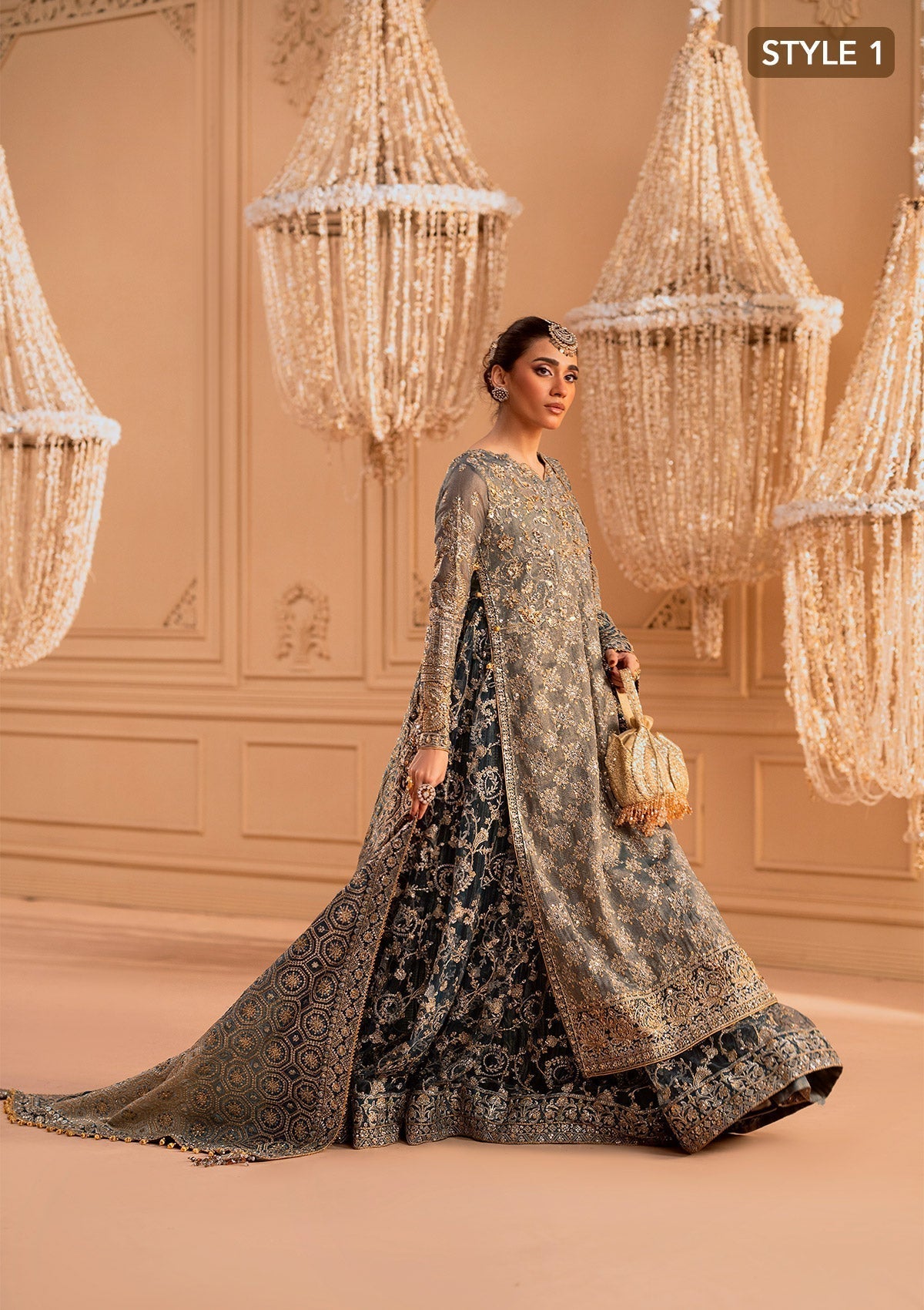 Aik Atelier | Wedding Festive 25 | LOOK 06 M Net OPEN FRONT SHIRT WITH SKIRT