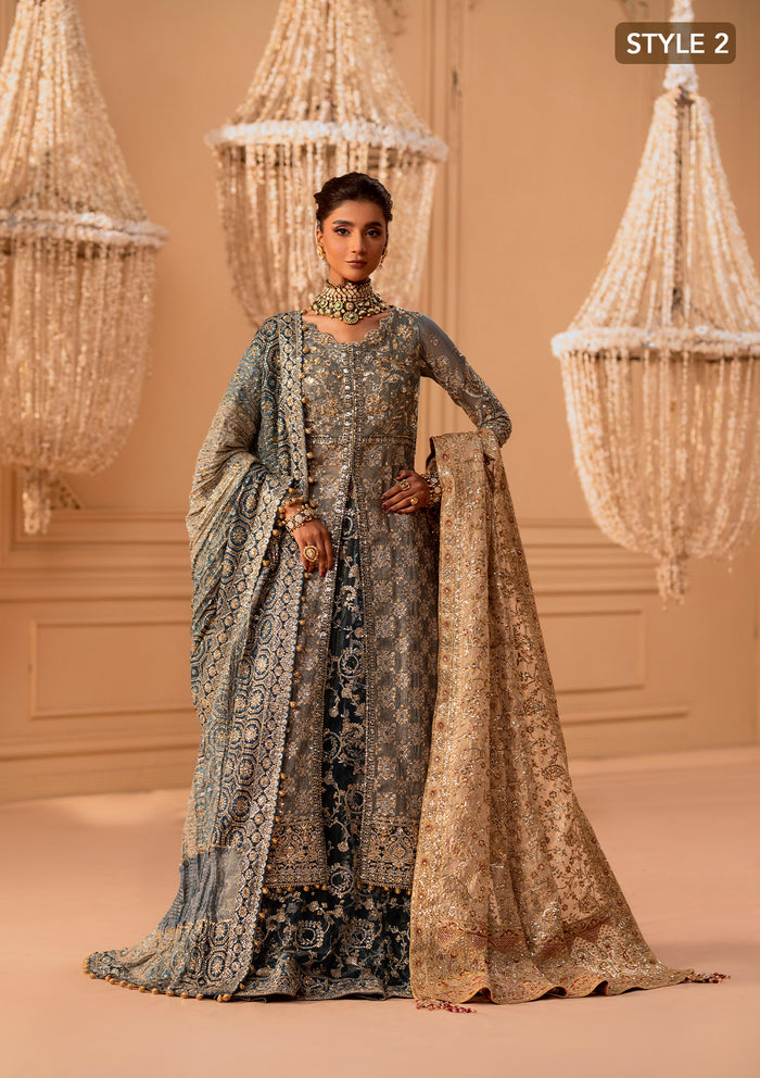 Aik Atelier | Wedding Festive 25 | LOOK 06 XL Net SIDE SLIT SHIRT WITH CRUSHED FROCK