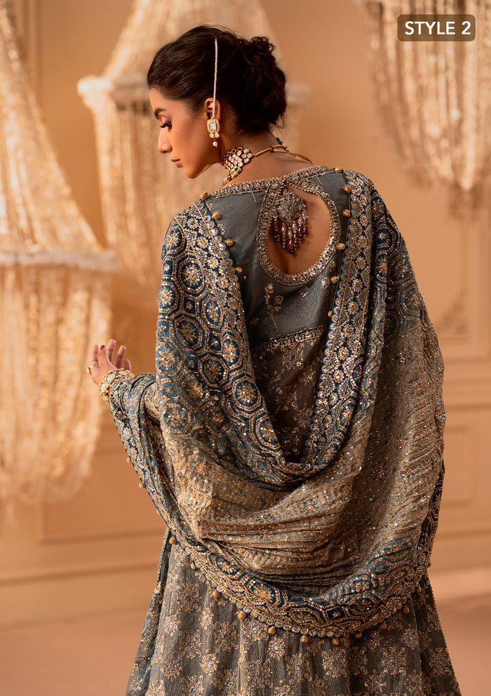 Aik Atelier | Wedding Festive 25 | LOOK 06 Custom Size Net OPEN FRONT SHIRT WITH SKIRT