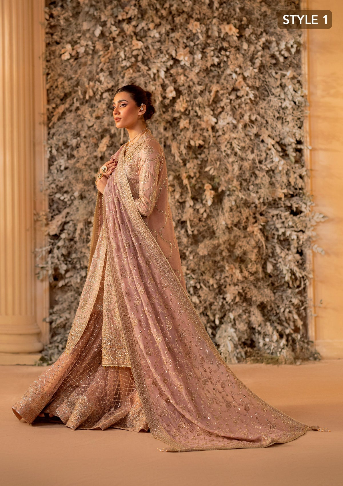 Aik Atelier | Wedding Festive 25 | LOOK 07 M Khaadi Net ANGRAKHA WITH GHARARA