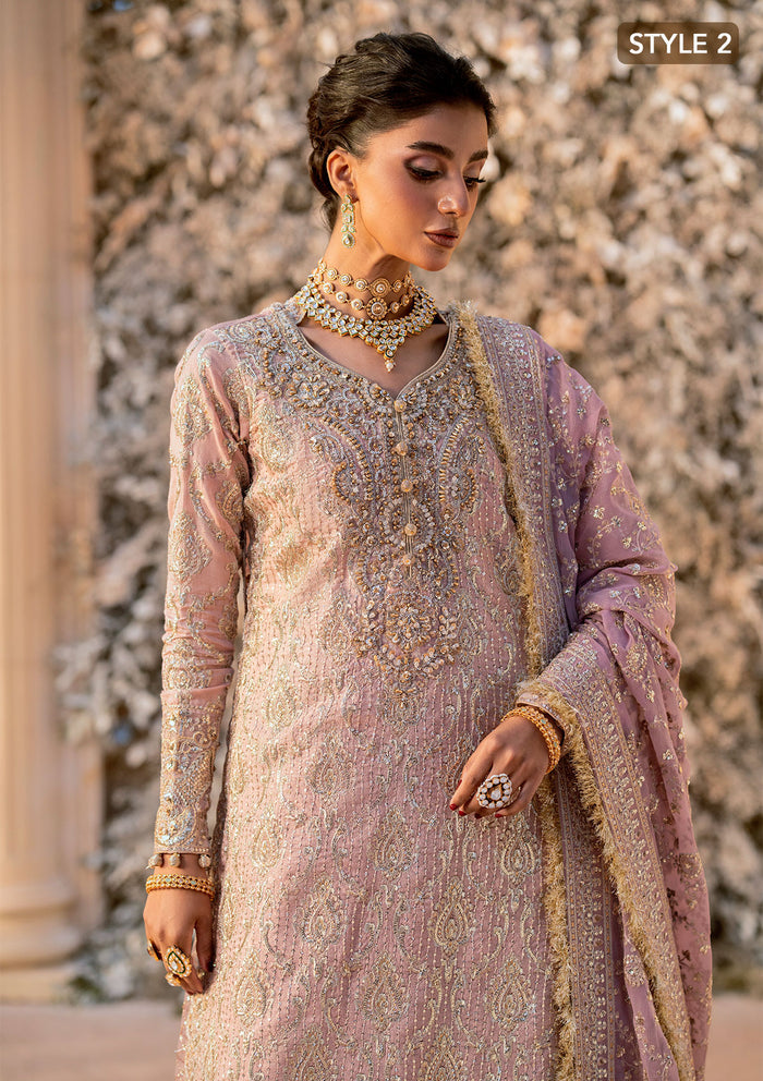 Aik Atelier | Wedding Festive 25 | LOOK 07 L Khaadi Net SIDE SLIT LONG SHIRT WITH CRUSHED FROCK