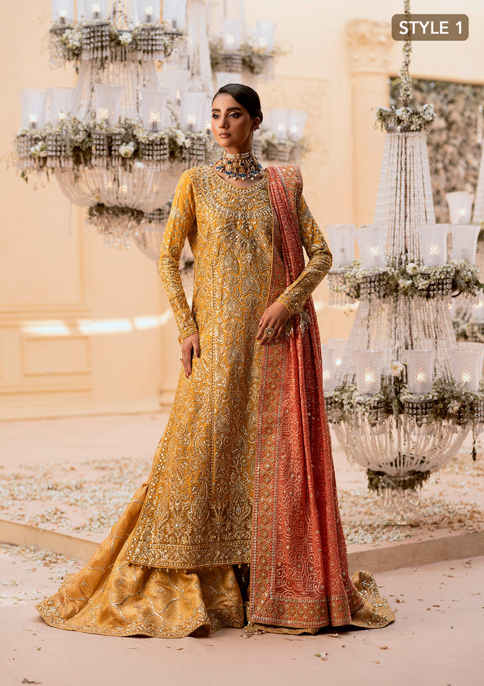 Aik Atelier | Wedding Festive 25 | LOOK 08 S LONG SHIRT WITH FARSHI GHARARA Khaadi Net