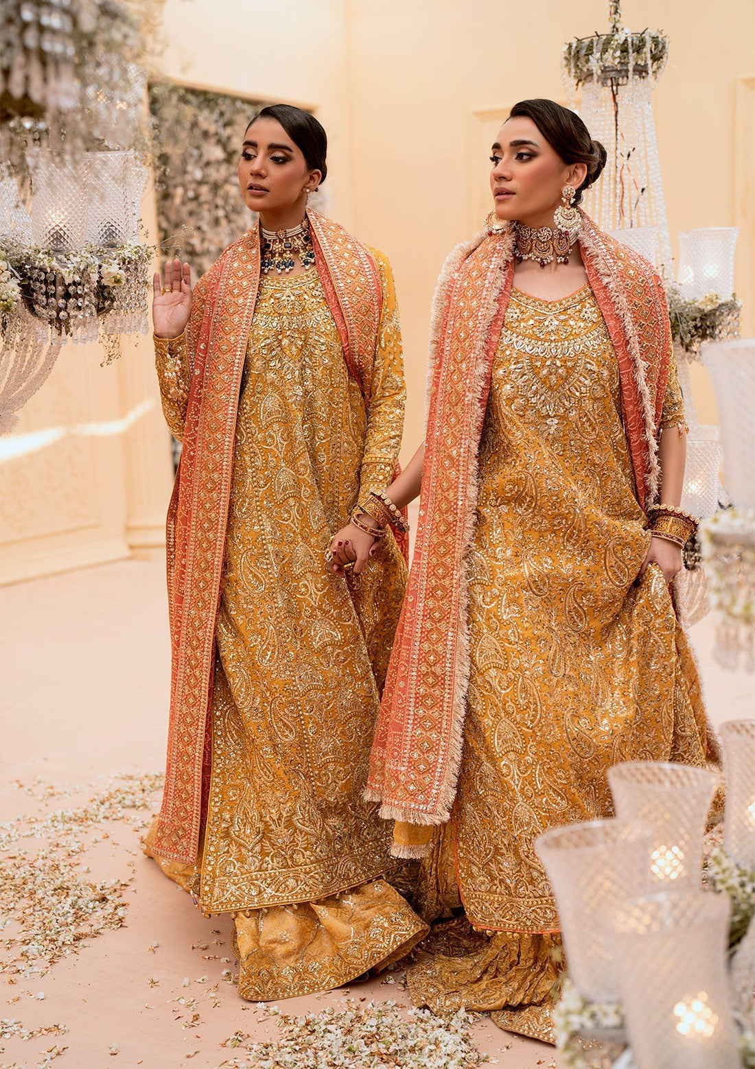 Aik Atelier | Wedding Festive 25 | LOOK 08 XS LONG SHIRT WITH FARSHI GHARARA Khaadi Net