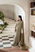 Azzal | Mishri Formals | Aina M Greenish Grey Organza