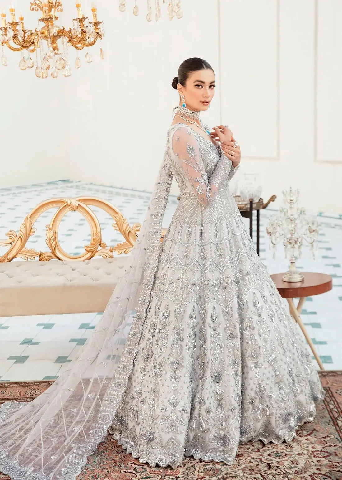 Akbar Aslam | Orphic Bridals | Slate - Pakistani Designer Dress - by Akbar Aslam | Type: Bridal - 100% Original at Saira Sultan