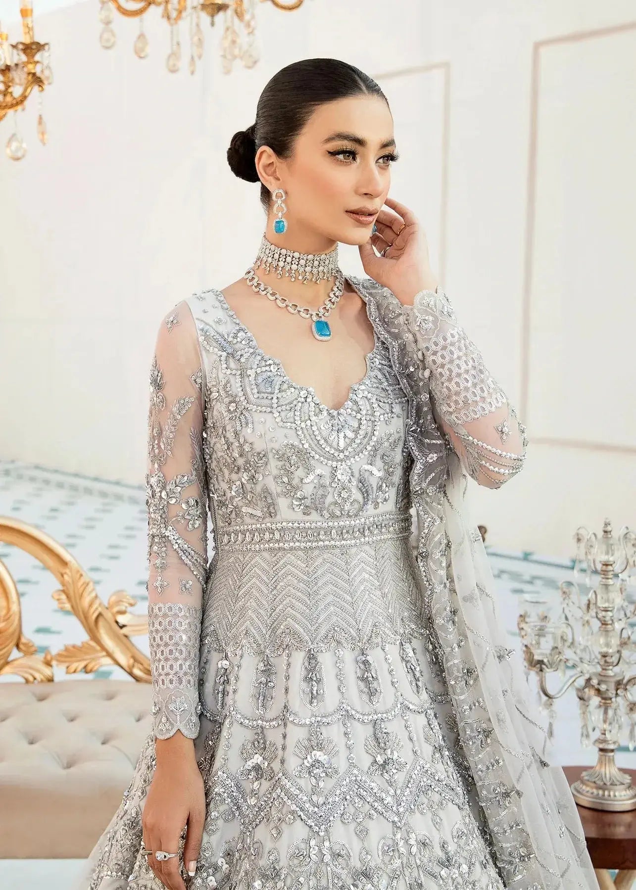 Akbar Aslam | Orphic Bridals | Slate - Pakistani Designer Dress - by Akbar Aslam | Type: Bridal - 100% Original at Saira Sultan