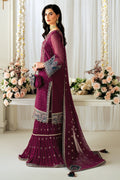 Alizeh | Selene Luxury Chiffon Collection 25 | AF-PS-8001-Rosie XL Wine Berry Chiffon