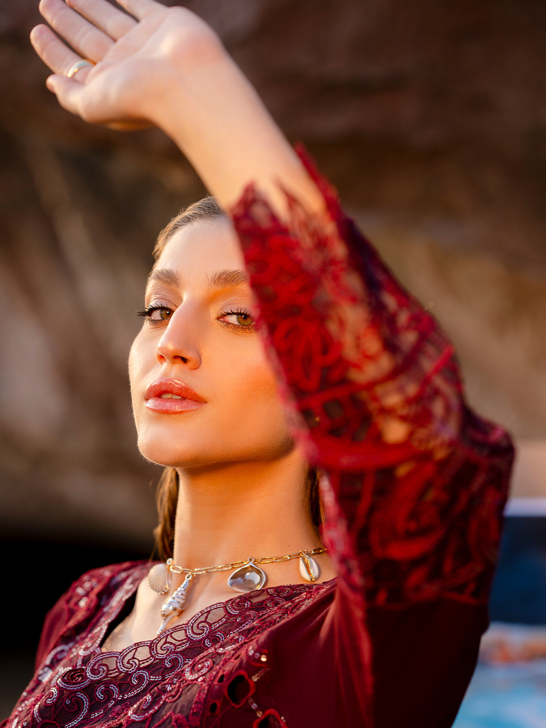 Mahnur | Sirena Luxury Lawn 25 | Amayra M Wine Berry Lawn