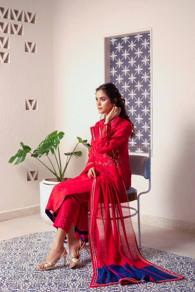 Anam Akhlaq | Festive Collection | D-13 - Pakistani Designer Dress - by Anam Akhlaq | Type: Formal - 100% Original at Saira Sultan