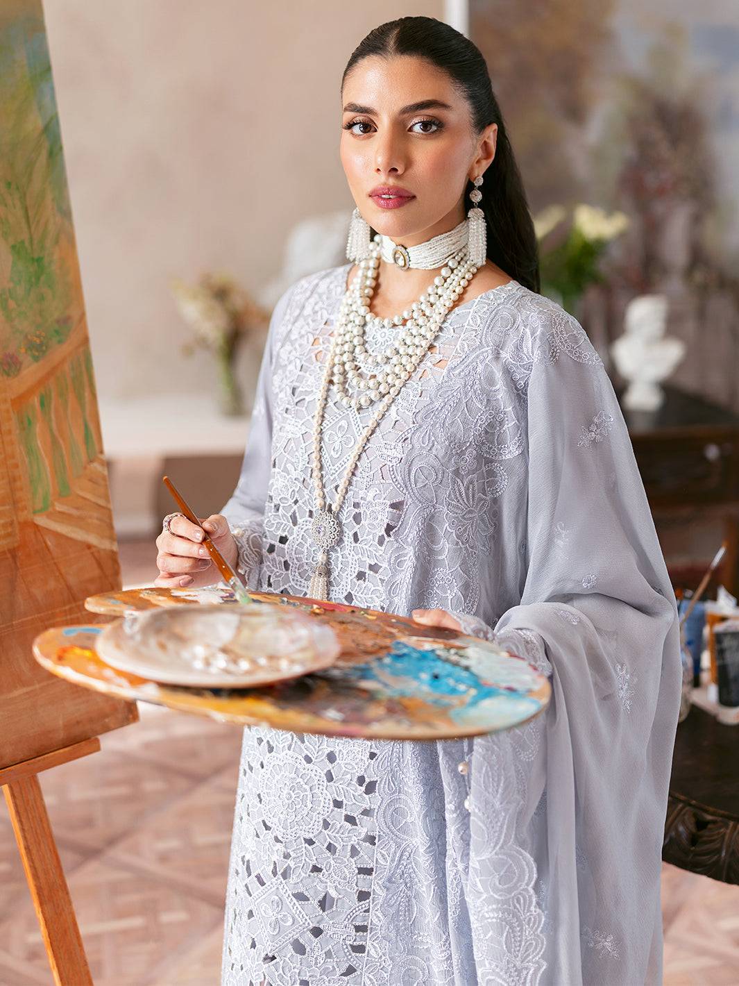 Mahnur | Sophie Luxury Lawn 25 | Ari - Pakistani Designer Dress - by Mahnur | Type: Ladies Clothes - 100% Original at Saira Sultan