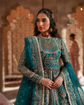 Zevk | Mughal Raniya | Sundas Rani M Teal Green Organza
