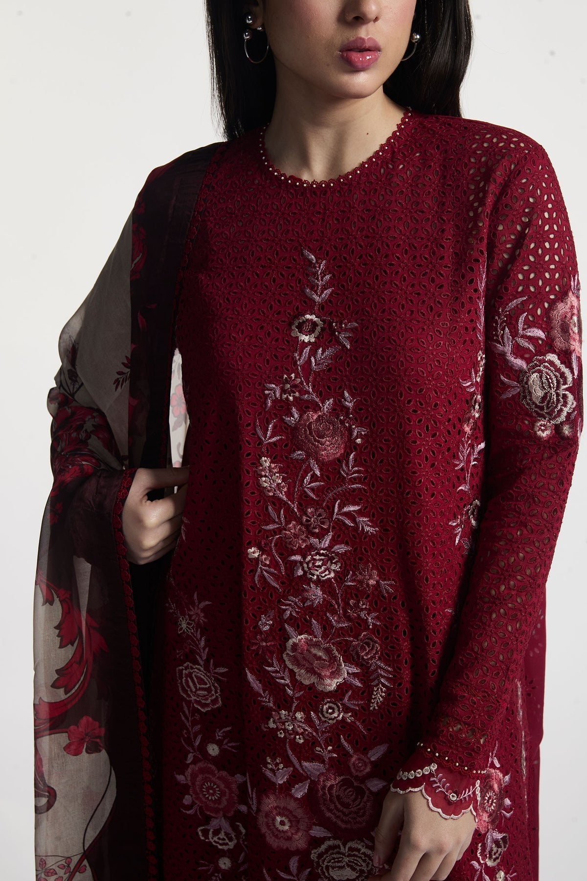 Zara Shahjahan | Satori 25 | Asa-5B M Maroon Lawn