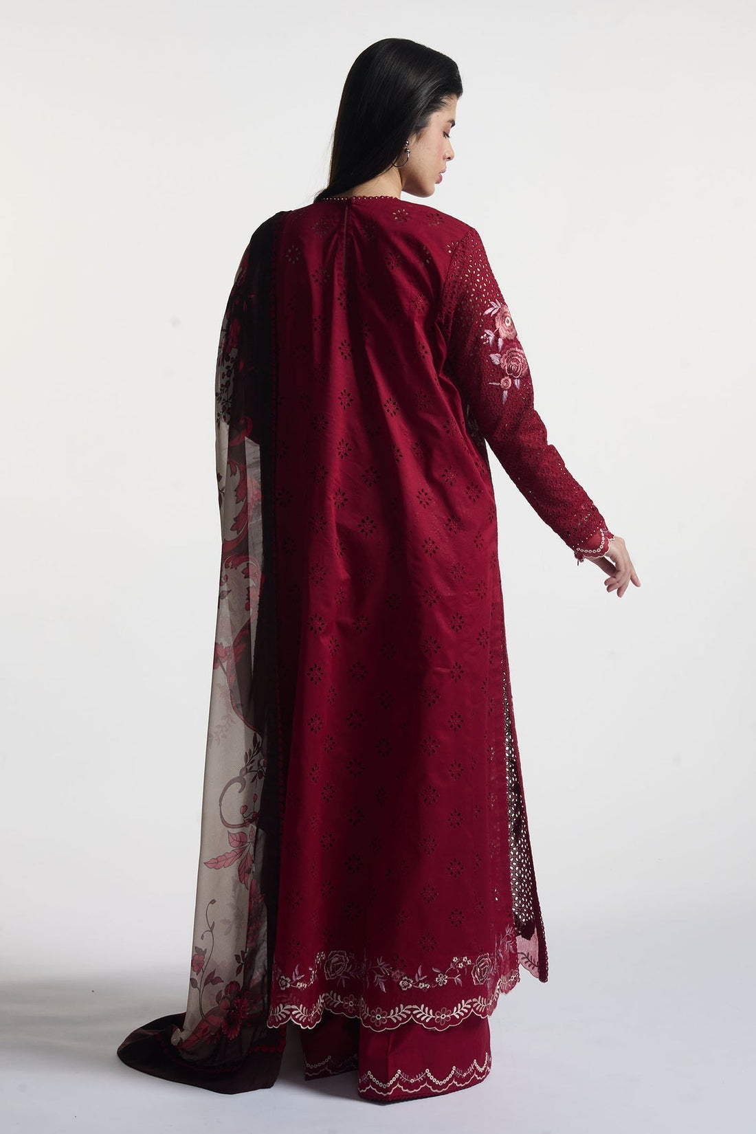 Zara Shahjahan | Satori 25 | Asa-5B XS Maroon Lawn