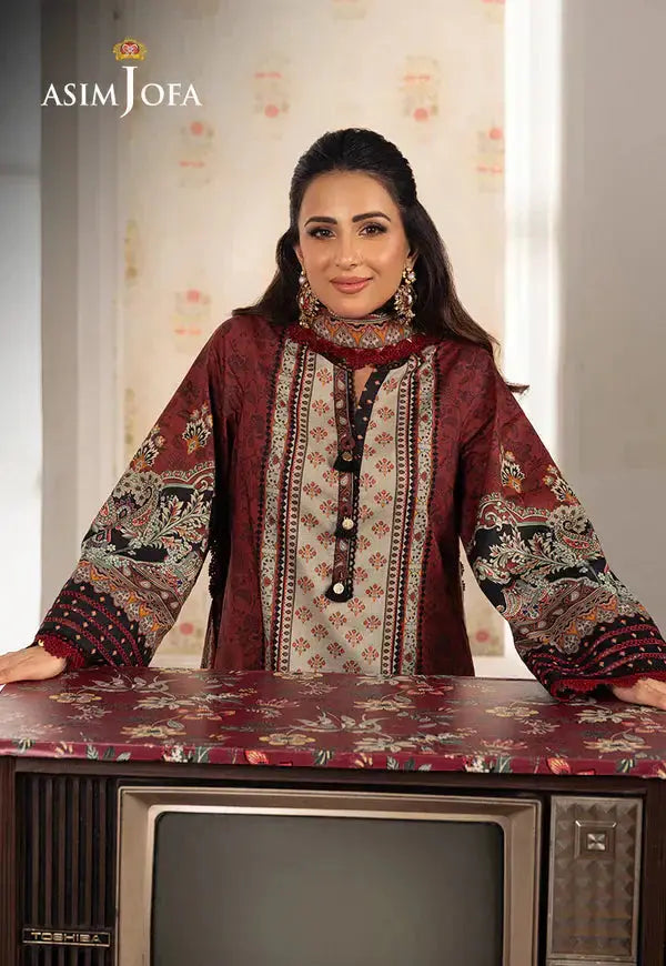 Asim Jofa | Aira Summer Prints | AJAR-26 - Pakistani Designer Dress - by Asim Jofa | Type: Luxury - 100% Original at Saira Sultan