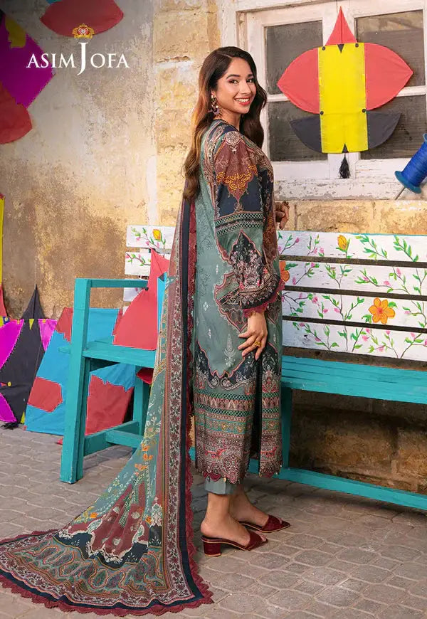 Asim Jofa | Aira Summer Prints | AJAR-01 - Pakistani Designer Dress - by Asim Jofa | Type: Luxury - 100% Original at Saira Sultan