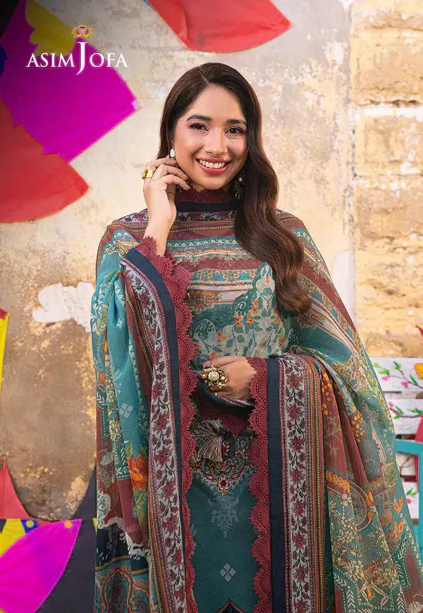 Asim Jofa | Aira Summer Prints | AJAR-01 - Pakistani Designer Dress - by Asim Jofa | Type: Luxury - 100% Original at Saira Sultan