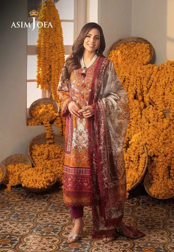 Asim Jofa | Aira Summer Prints | AJAR-04 - Pakistani Designer Dress - by Asim Jofa | Type: Luxury - 100% Original at Saira Sultan
