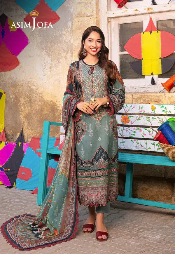 Asim Jofa | Aira Summer Prints | AJAR-01 - Pakistani Designer Dress - by Asim Jofa | Type: Luxury - 100% Original at Saira Sultan