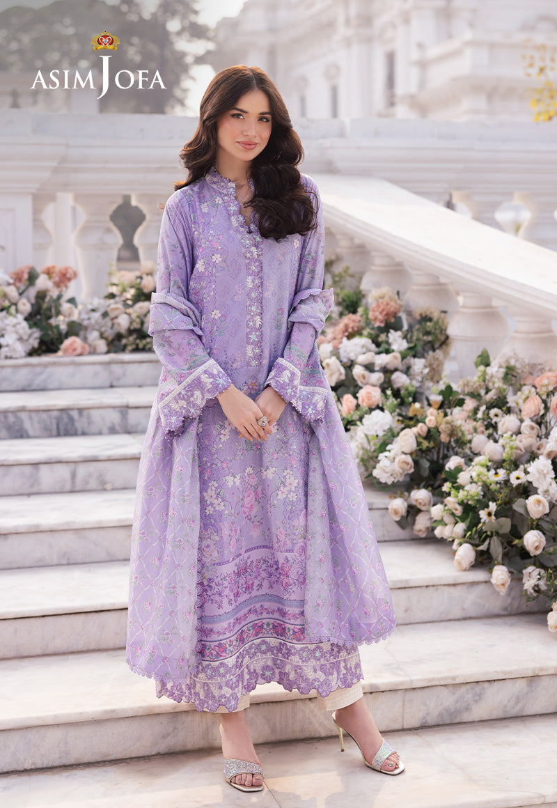 Asim Jofa | Charmuse Silk | AJRS-01 Custom Size Lilac Blended Grip