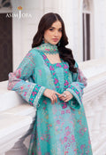 Asim Jofa | Charmuse Silk | AJRS-04 L Aqua Raw Silk