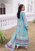 Asim Jofa | Charmuse Silk | AJRS-04 S Aqua Raw Silk