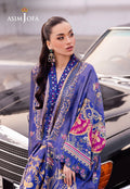 Asim Jofa | Charmuse Silk | AJRS-06 M Blue Blended Silk