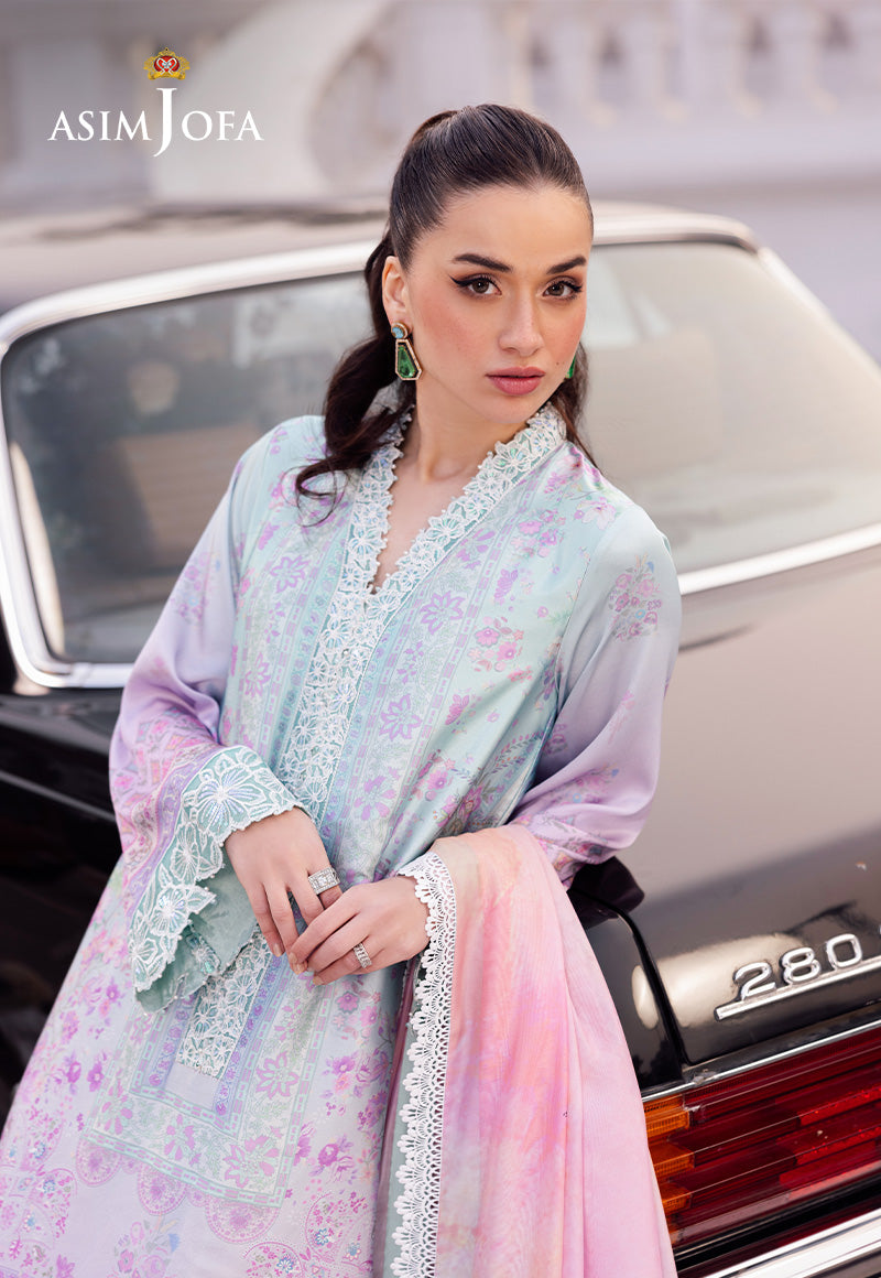 Asim Jofa | Charmuse Silk | AJRS-07 L Pink Raw Silk