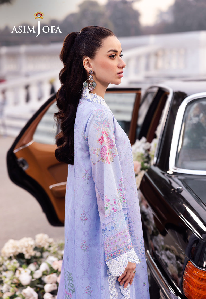 Asim Jofa | Charmuse Silk | AJRS-08 L Lavender Raw Silk