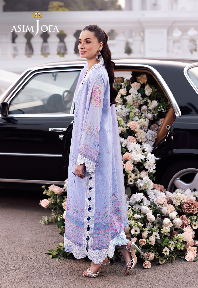 Asim Jofa | Charmuse Silk | AJRS-08 M Lavender Raw Silk