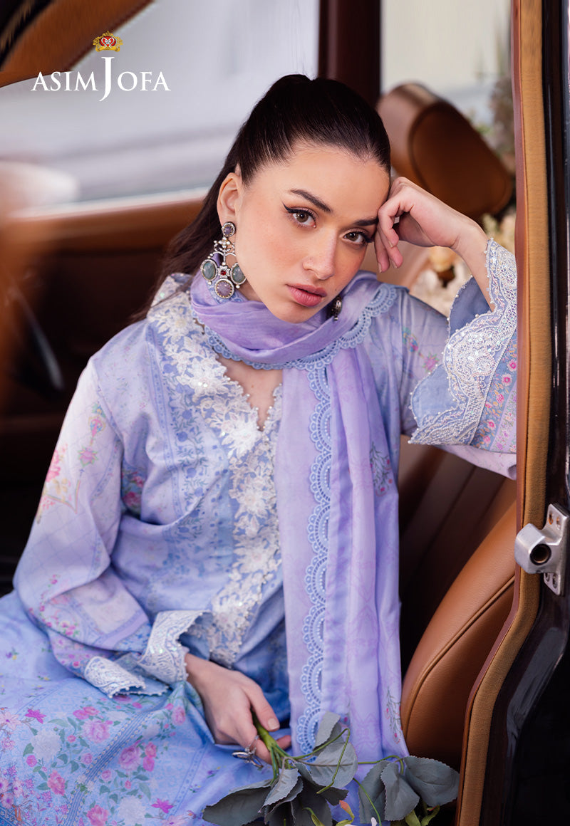 Asim Jofa | Charmuse Silk | AJRS-08 XL Lavender Raw Silk