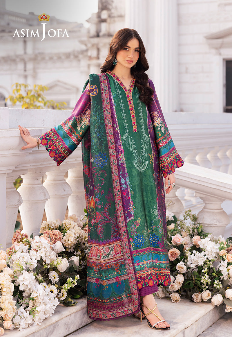 Asim Jofa | Charmuse Silk | AJRS-02 XS Green Blended Grip
