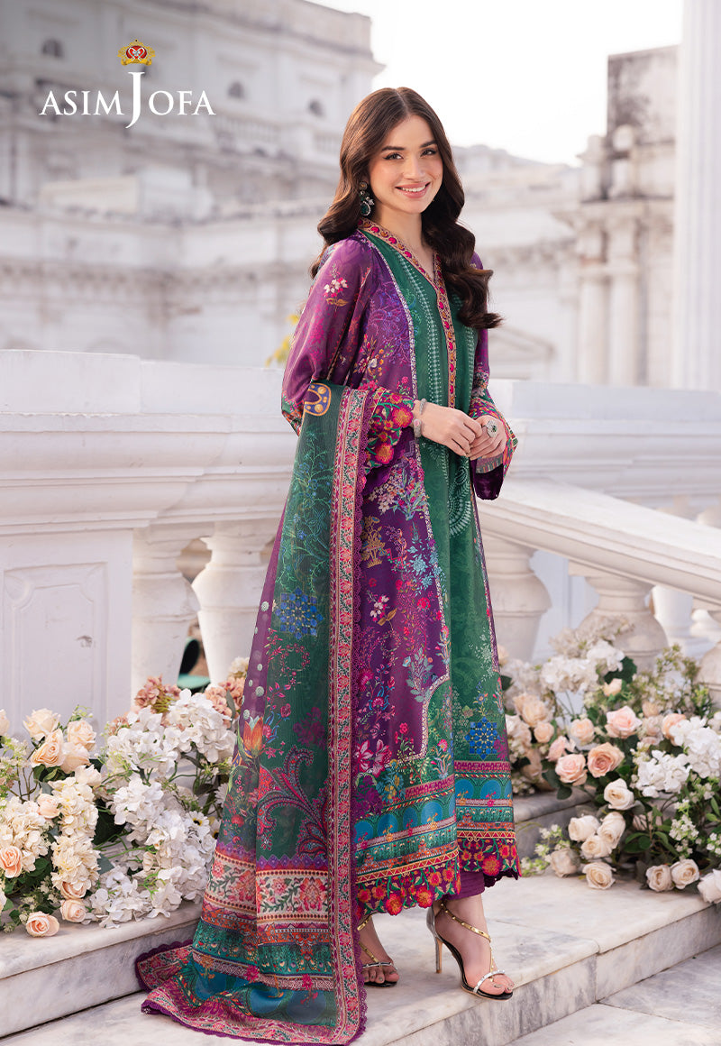 Asim Jofa | Charmuse Silk | AJRS-02 XL Green Blended Grip