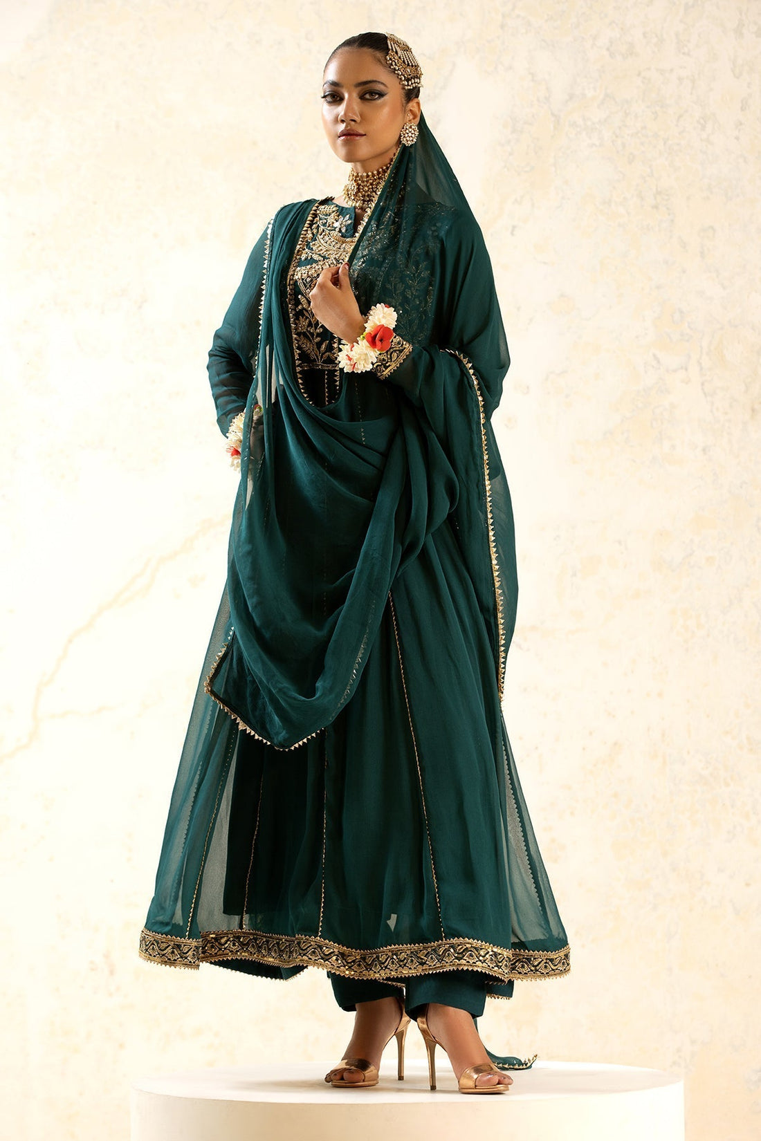 Charizma | Festive Pret | CMA-4-035 S Green Chiffon