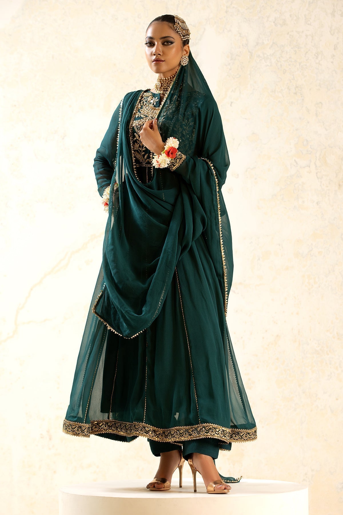 Charizma | Festive Pret | CMA-4-035 S Green Chiffon