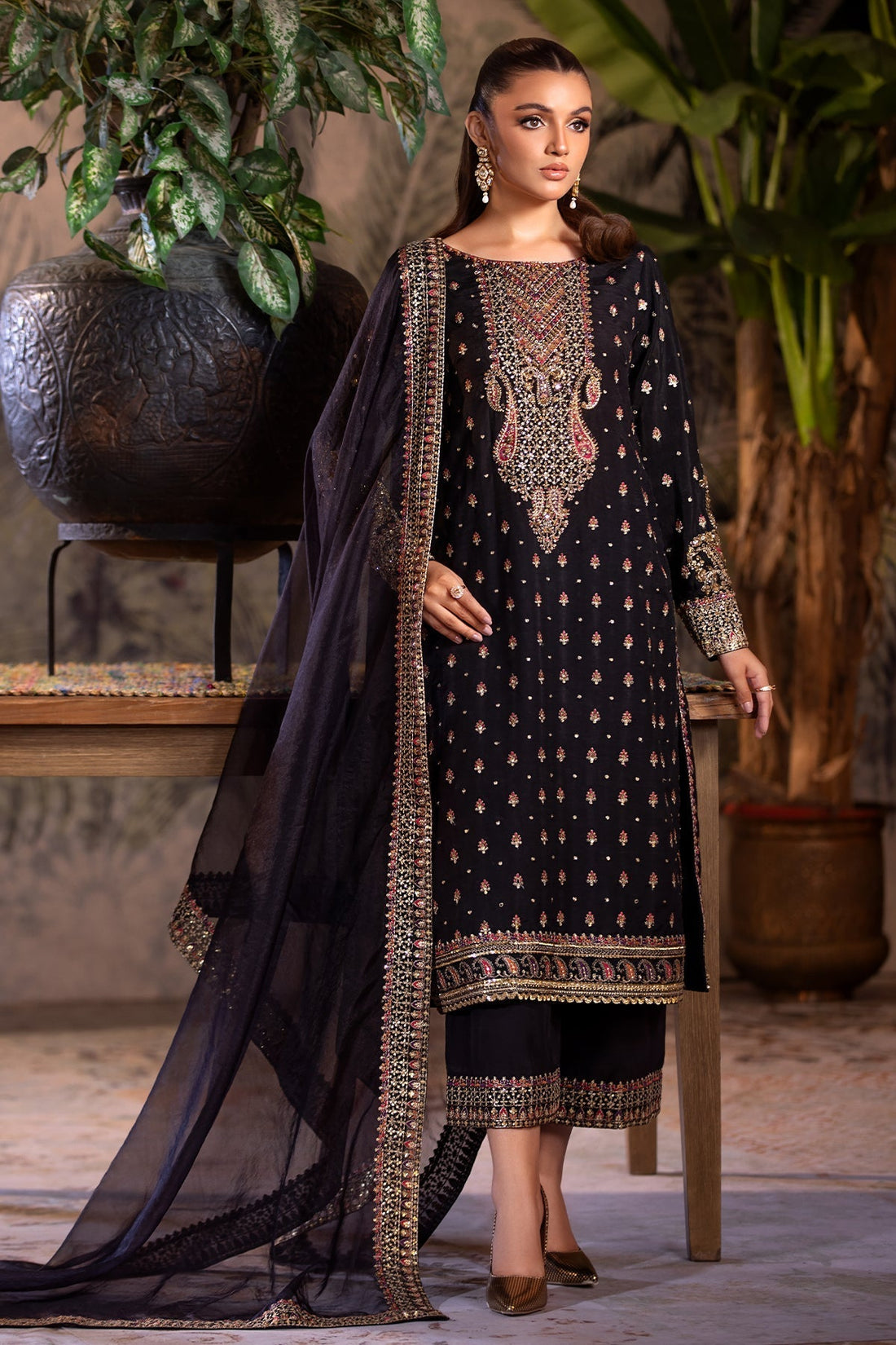 Charizma | Festive Pret | CMA-4-050 BLACK XS Long Shirt