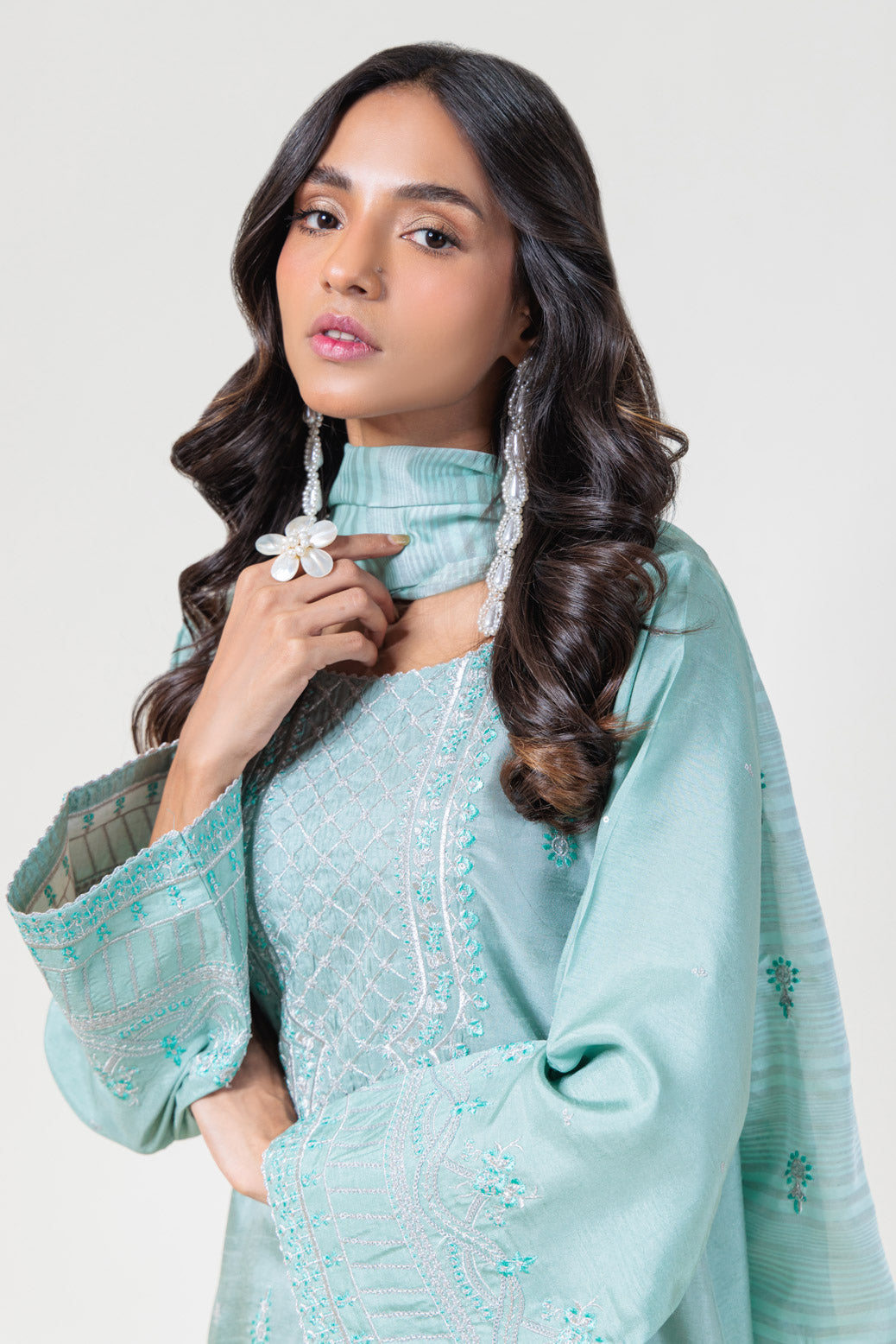 Bonanza Satrangi | Green Silk 3 Piece (BS5243P06) 8 Green
