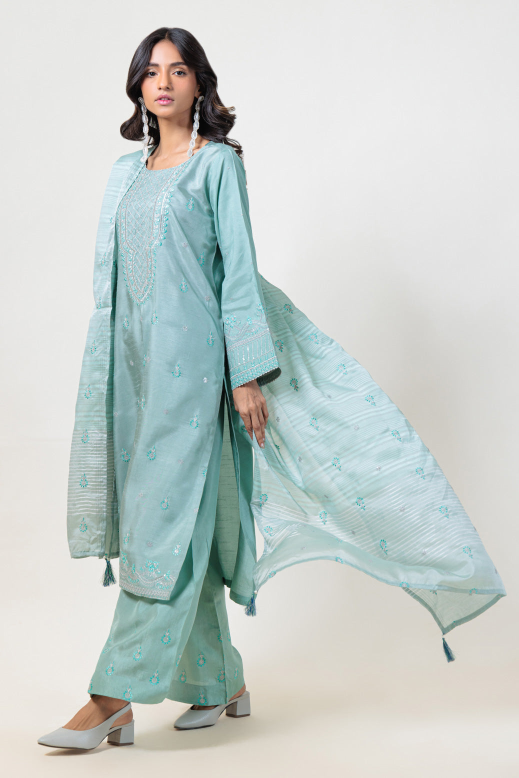 Bonanza Satrangi | Green Silk 3 Piece (BS5243P06) 16 Green