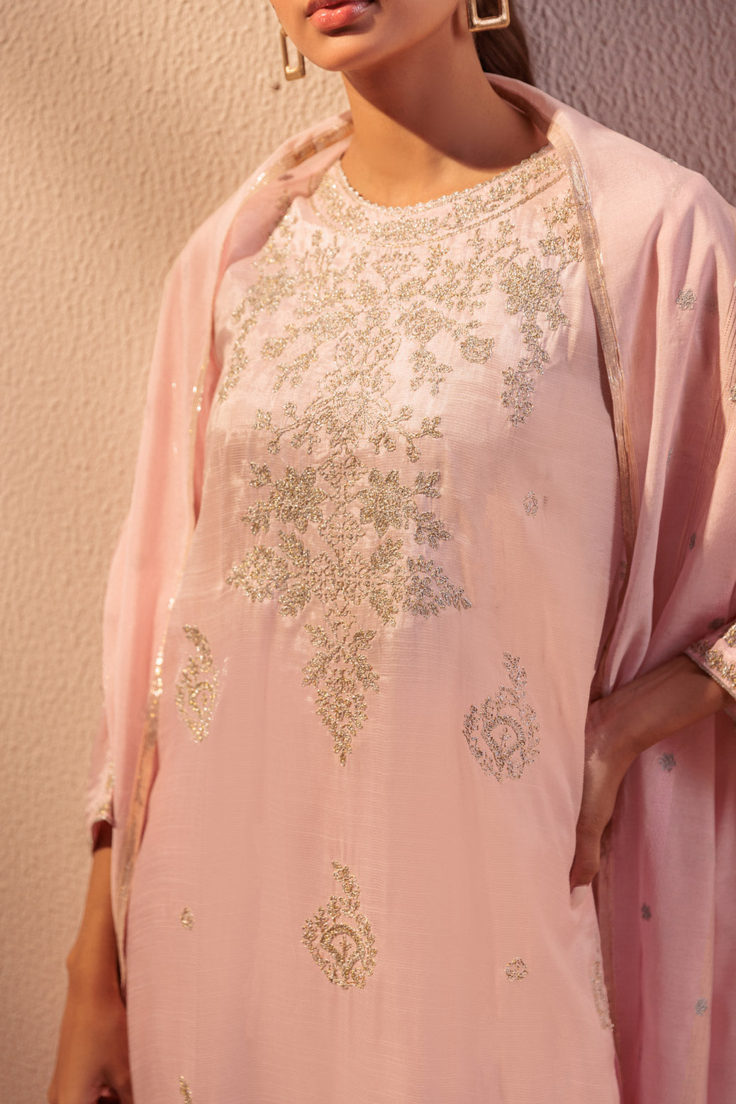 Bonanza Satrangi | Pink Raw Silk 3 Piece (BS5243P07) 10 Pink