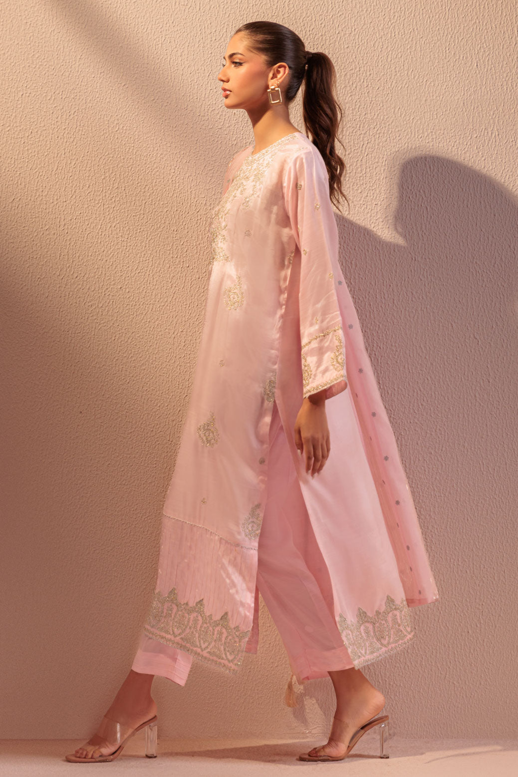 Bonanza Satrangi | Pink Raw Silk 3 Piece (BS5243P07) 16 Pink