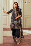 Baroque | Chantelle 24 | SILK CH13-07 M Midnight Blue Short Shirt with Shalwar