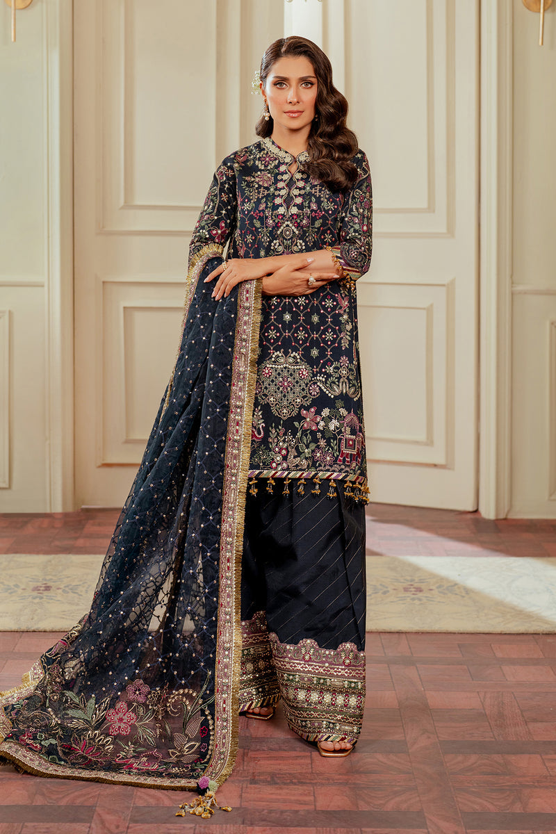 Baroque | Chantelle 24 | SILK CH13-07 XS Midnight Blue Long Shirt with Trouser